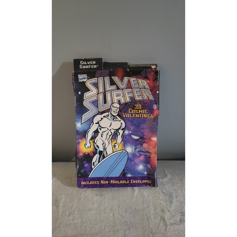 Vintage Marvel Silver Surfer Valentines Sealed Box 30 Cosmic Valentines 1998